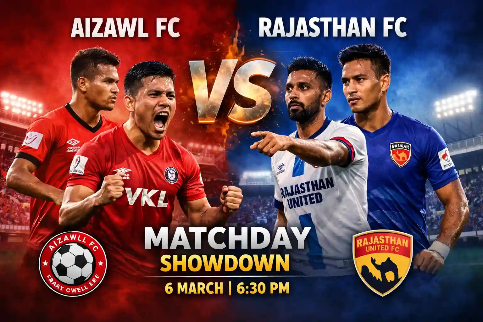 Aizawl FC vs Rajasthan FC