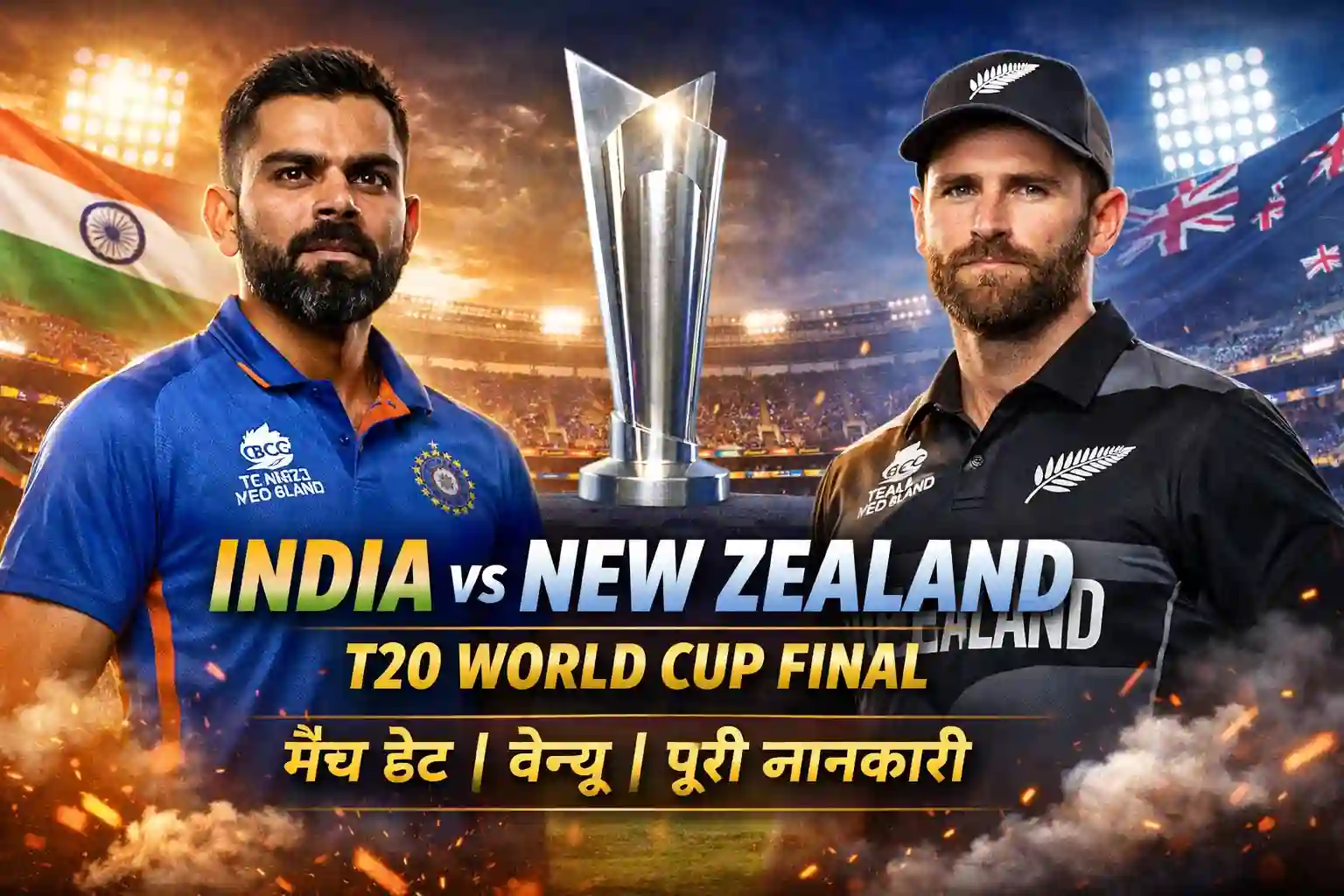 India vs New Zealand T20 World Cup Final