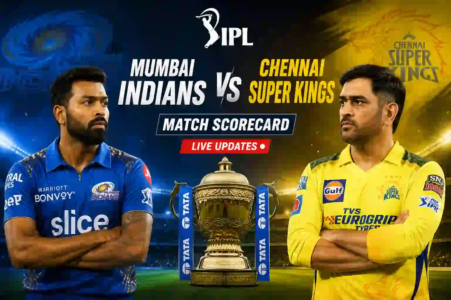 mumbai indians vs chennai super kings match scorecard